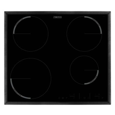 Zanussi ZEL6640XBA Electric Induction Hob in Black Glass with Stainless Steel Frame Zanussi ZEL6640XBA Electric Induction Hob in Black Glass with Stainless Steel Frame